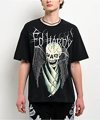 Ed Hardy Bat Skull Black T-Shirt
