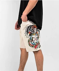Ed Hardy Battle White Shorts