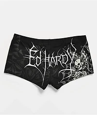 Ed Hardy Butterfly Skull Black Micro Shorts