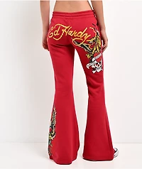 Ed Hardy Classic Y2K Red Sweatpants