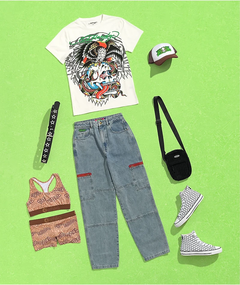 Ed Hardy Cloud Dancer White T-Shirt