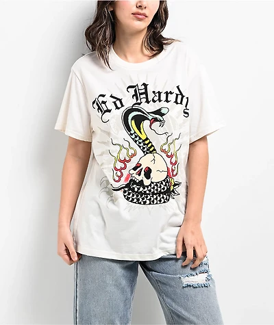 Ed Hardy Cobra Ivory T-Shirt