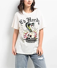 Ed Hardy Cobra Ivory T-Shirt