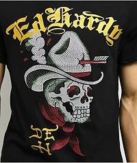 Ed Hardy Cowboy Skull Black T-Shirt