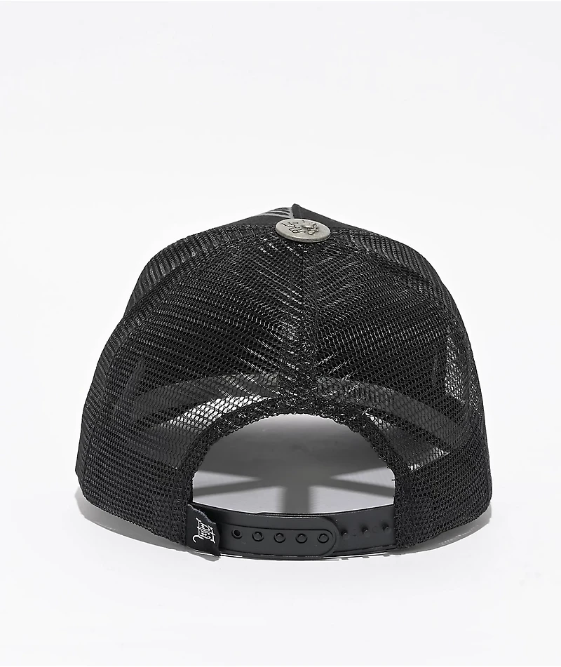 Ed Hardy Cowboy Skull Black Trucker Hat