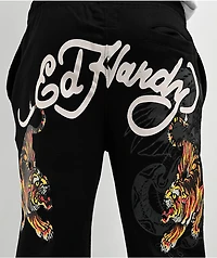 Ed Hardy Crawling Tiger Black Sweatpants