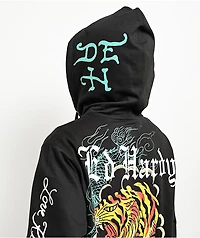 Ed Hardy Crawling Tigers Black Zip Hoodie