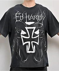 Ed Hardy Cross Black Wash T-Shirt