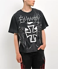 Ed Hardy Cross Black Wash T-Shirt