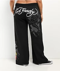 Ed Hardy Cross Heart Black Sweatpants