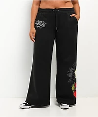 Ed Hardy Cross Heart Black Sweatpants