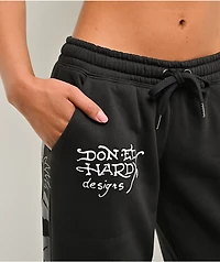 Ed Hardy Cross Heart Black Sweatpants
