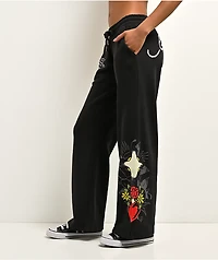 Ed Hardy Cross Heart Black Sweatpants