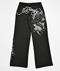 Ed Hardy Cross Heart Black Sweatpants