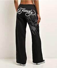 Ed Hardy Cross Heart Black Sweatpants