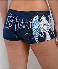 Ed Hardy Cross Wing Navy Lounge Shorts