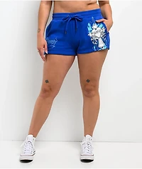 Ed Hardy Cross Wings Royal Blue Sweat Shorts