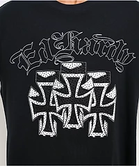 Ed Hardy Crosses Black Crop T-Shirt