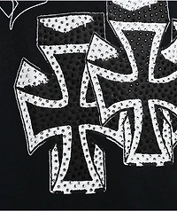 Ed Hardy Crosses Black Crop T-Shirt