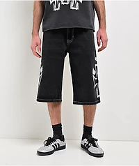 Ed Hardy Crosses Black Denim Shorts