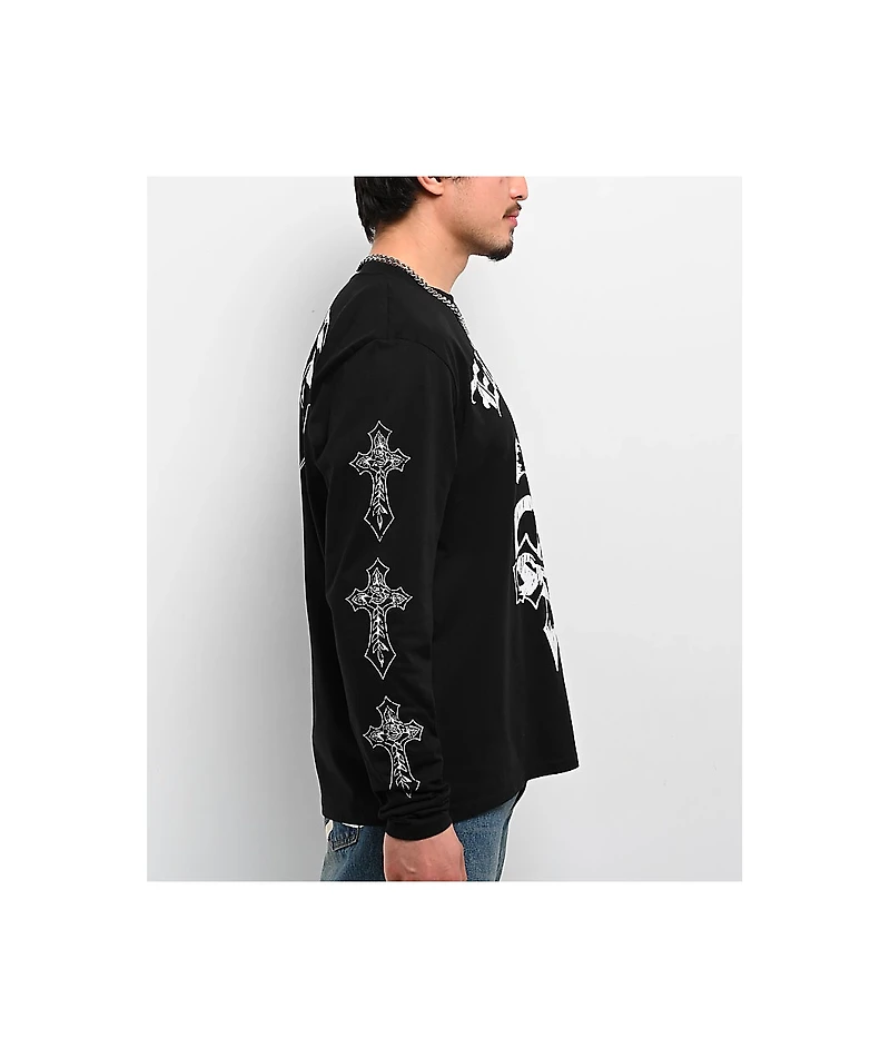 Ed Hardy Crosses Black Long Sleeve T-Shirt