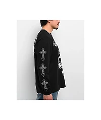 Ed Hardy Crosses Black Long Sleeve T-Shirt