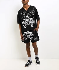 Ed Hardy Crosses Black Mesh Shorts