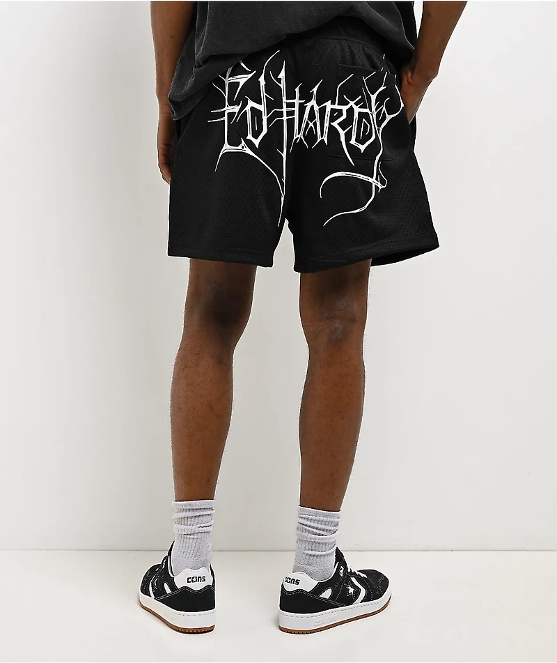 Ed Hardy Crosses Black Mesh Shorts