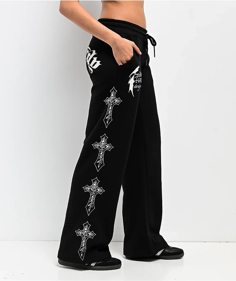 Ed Hardy Crosses Black Sweatpants