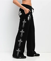 Ed Hardy Crosses Black Sweatpants
