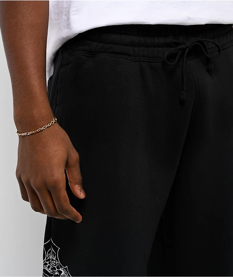 Ed Hardy Crosses Sunfade Black Baggy Sweatpants