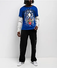 Ed Hardy Crosses Sunfade Black Baggy Sweatpants