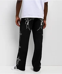 Ed Hardy Crosses Sunfade Black Baggy Sweatpants