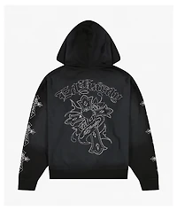 Ed Hardy Crosses Sunfade Black Zip Hoodie