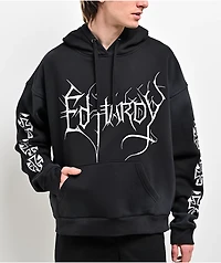 Ed Hardy Cyber Crosses Black Hoodie