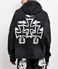 Ed Hardy Cyber Crosses Black Hoodie