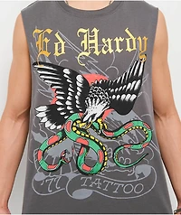 Ed Hardy DBD Eagle Vintage Grey Tank Top