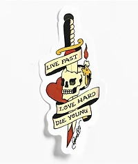 Ed Hardy Dagger Skull Sticker