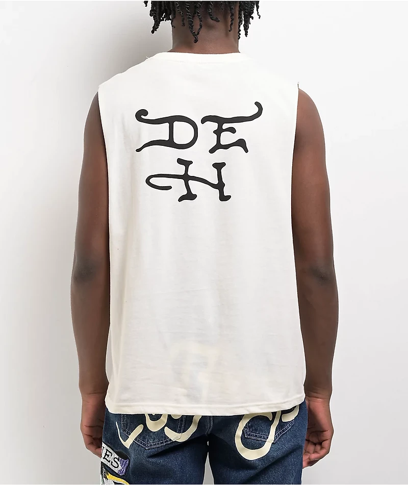 Ed Hardy Death Before Dishonor Eagle Ivory Tank Top