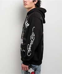 Ed Hardy Death Or Glory Skull Black Hoodie