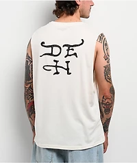 Ed Hardy Demon Ivory Cutoff Tank Top