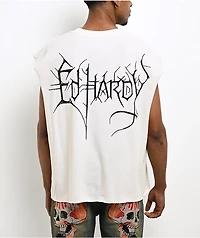 Ed Hardy Demons Head Natural Crop Tank Top