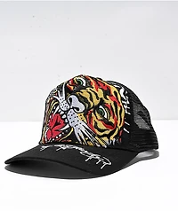 Ed Hardy Double Tiger Black Trucker Hat