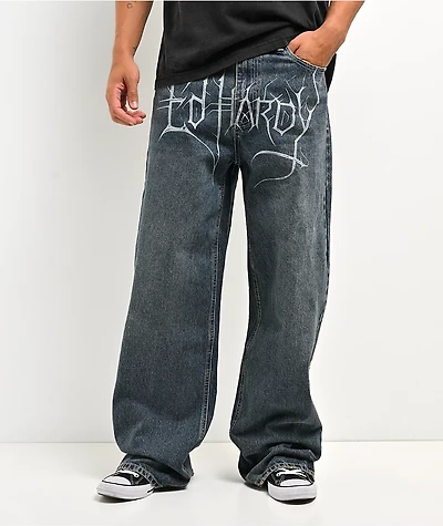 Ed Hardy Dragon Blue Baggy Jeans