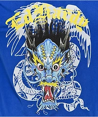 Ed Hardy Dragon Head Vintage Blue T-Shirt