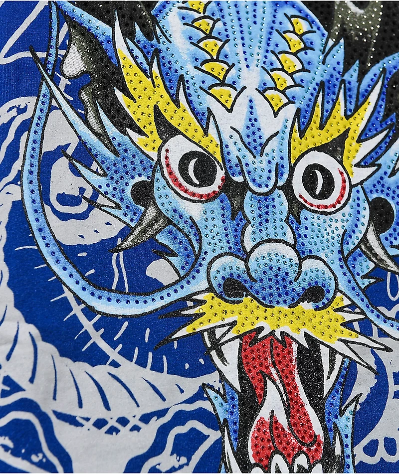 Ed Hardy Dragon Head Vintage Blue T-Shirt