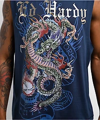Ed Hardy Dragon Navy Tank Top