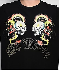 Ed Hardy Dragon Skull Black Thermal Long Sleeve T-Shirt