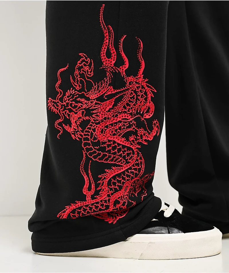 Ed Hardy Dragons Black Sweatpants