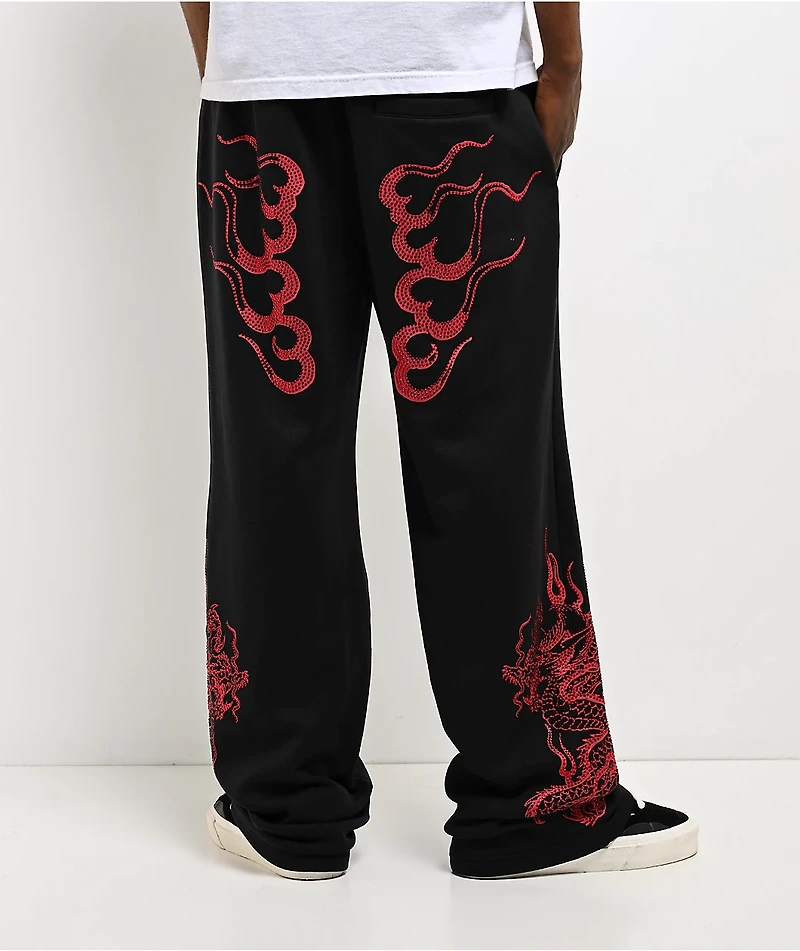 Ed Hardy Dragons Black Sweatpants